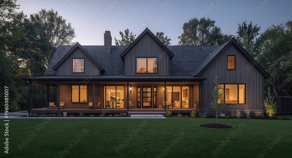 Obraz premium Renovated home outer structure highlighting modern aesthetics