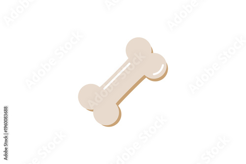 Dog Bone Icon Minimal Flat Style