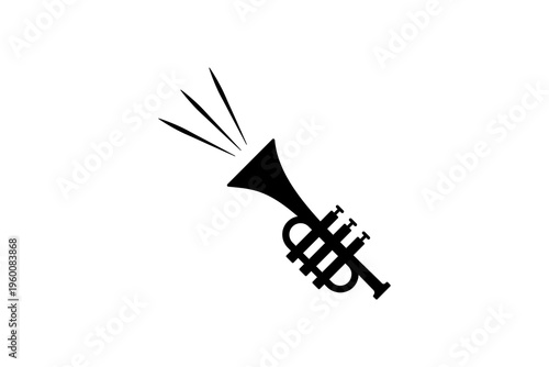 Trumpet Musical Instrument Icon Minimal Style