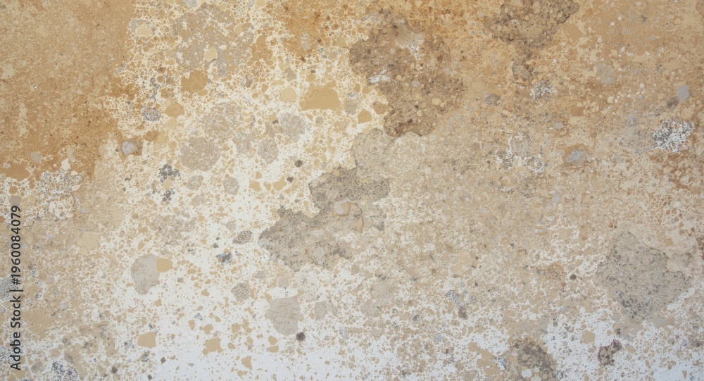 Obraz premium Porous building facade affected by efflorescence salt stains and mineral residue