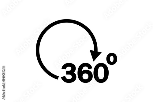 360 Degree Rotation Arrow Icon Minimal Style