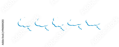 Cloud Network Connection Line Icon Set