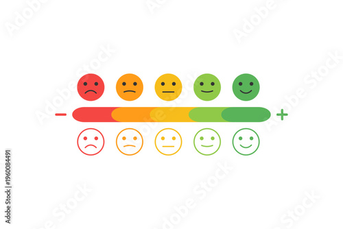 Customer Satisfaction Rating Scale Emoji Feedback Icons