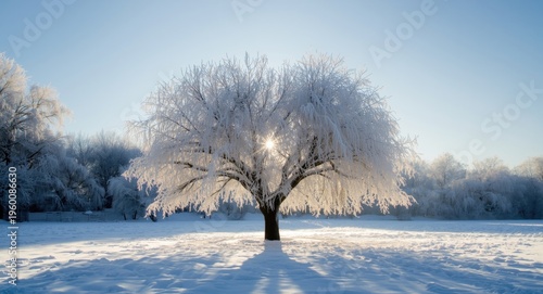 Heart shaped tree frosted w...