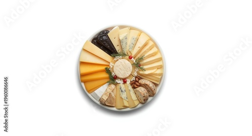 Platter of diverse cheeses ...