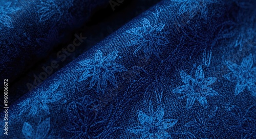 close up of blue flower pat...