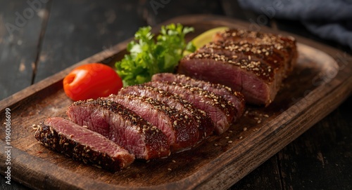 Sliced and whole sesame and...