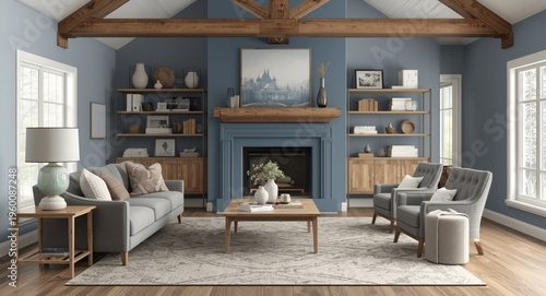 Interior design of farmhous...