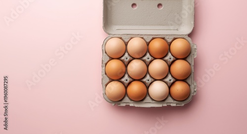 Cluster of organic eggs arr...