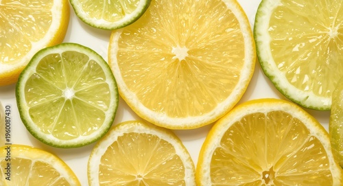 Lemon and lime slices with ...