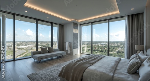 Panoramic window filled bed...