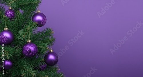 Purple holiday ornaments de...