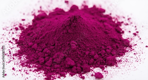 Powdered red purple dye con...
