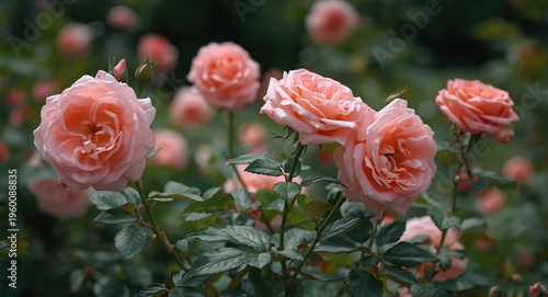 Beautiful Rose Garden with ...