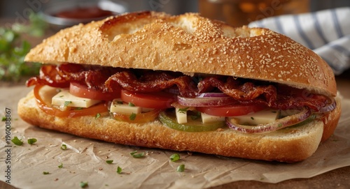 Flavorful ciabatta sandwich...