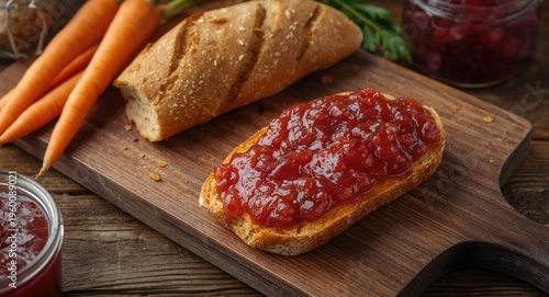 Homemade plum carrot jam sp...