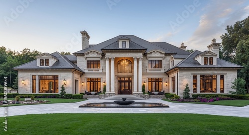Luxurious mansion exterior ...