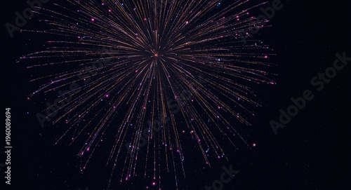 Luminous fireworks showerin...