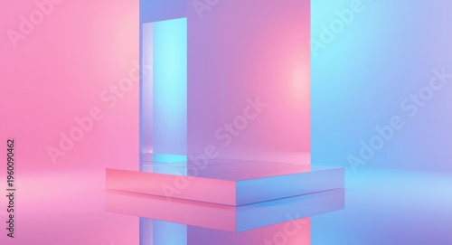 Minimalist 3D abstract geom...