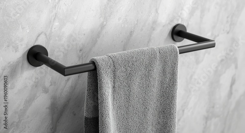 Sleek stainless steel towel...
