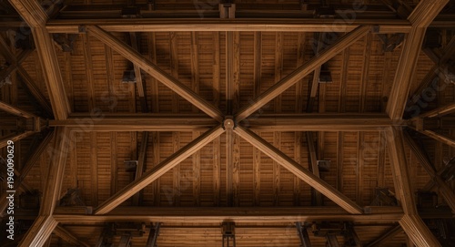 Overhead view of a wooden c...