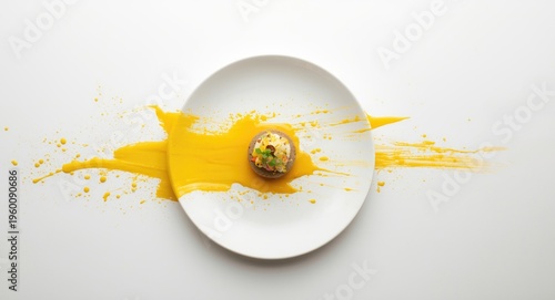 Creative yellow paint touch...