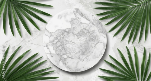 Flat lay marble pedestal sh...