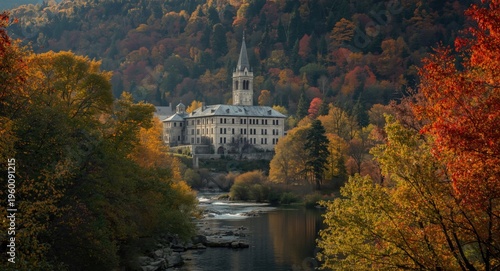 Fall foliage and river land...