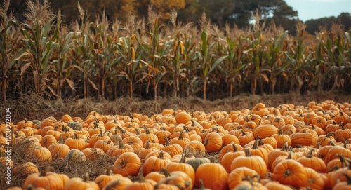 Rustic autumn farm pumpkin ...