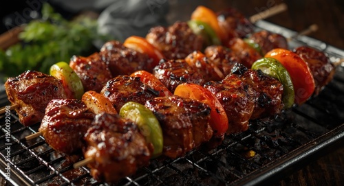 Juicy barbecue skewers feat...