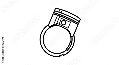 Piston Engine Part Closeup View.