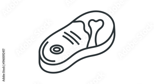 Raw T Bone Steak Meat Cut.