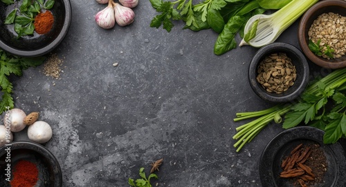 Overhead view of a cooking ...