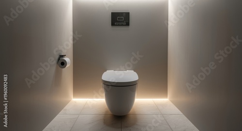 Modern minimalist toilet in...