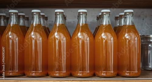 Glass bottles filled with s...