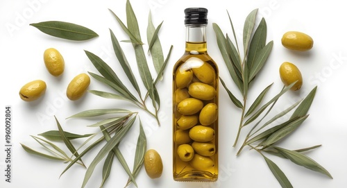 Fresh green olives and oliv...