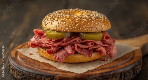 Bountiful bagel sandwich wi...