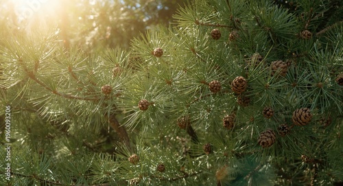 Pine cones and needles bran...