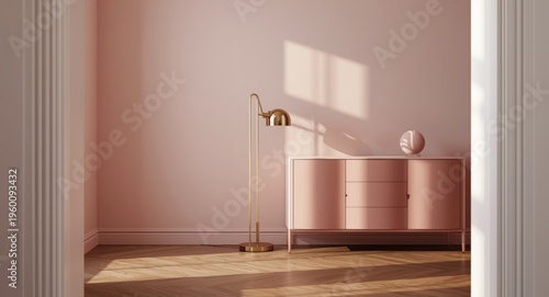 Light pink apartment side a...