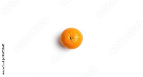 single juicy tangerine with...