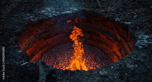 Natural pit with intense or...