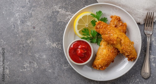 Plate presenting battered f...