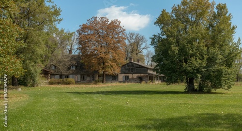 idyllic farmhouse view with...