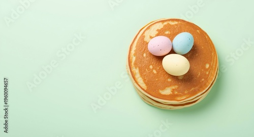 Festive Easter pancakes top...