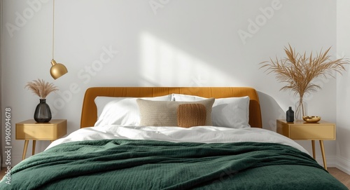 Minimal bedroom interior hi...