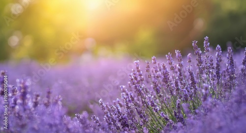 Field of lavender flowers w...