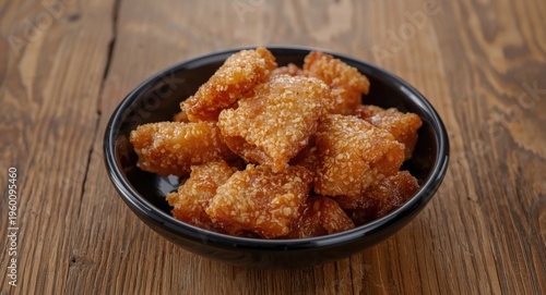 Crispy pork cracklings serv...