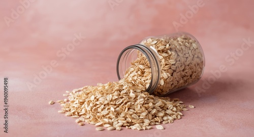 Natural oat flakes packed i...