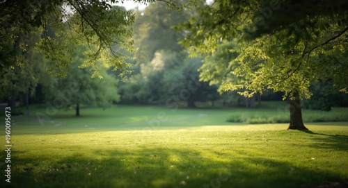 Quiet outdoor park scene wi...