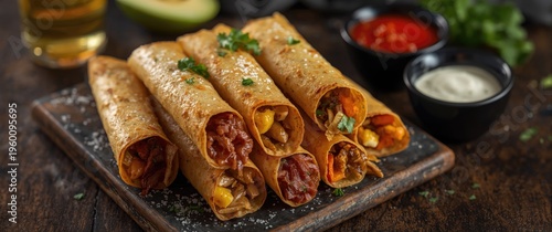 Golden flautas made from ro...